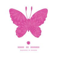 Vector pink abstract flowers texture butterfly silhouette pattern frame
