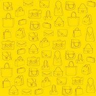 fashion bag pattern background vector N2