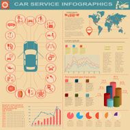 Car service repair Infographics