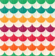 seamless fun scallop shape pattern