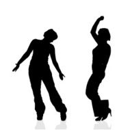 Vector silhouette of a woman N1021