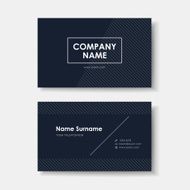vector business card design of black minimalistic