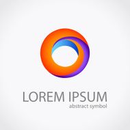 Colorful round symbol design vector