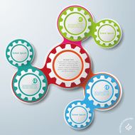 Infographic Design Colored Chains White Circles 3 Options
