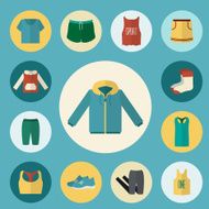 Woman clothing set flat illustration N7