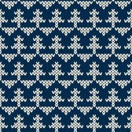 Winter Holiday Seamless Knitted Pattern with Christmas Tree