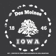 Des Moines Iowa grunge on separate layer N2