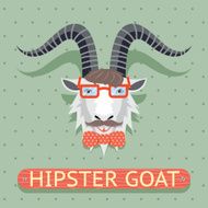 Hipster goat sign