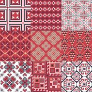9 retro seamless ornaments N23