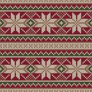Christmas Sweater Design Seamless Knitting Pattern Winter Holiday Background N3