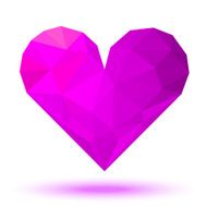 Pink - Violet 3d valentine heart