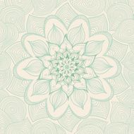 Ornamental seamless pattern with flowers in retro style