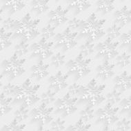 White seamless pattern with flat snowflakes Vector background