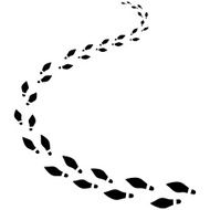 Set of shoeprints