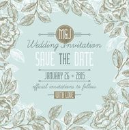 Classic Floral Wedding Invitation