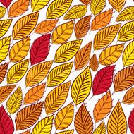 Floral vector seamless pattern autumn leaves backdrop N3
