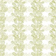 Seamless leaves pattern floral wallpaper hand drawn vector N5