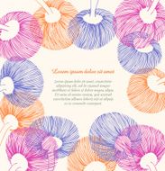 Retro flower banner with place for your text