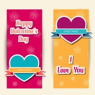 happy valentine's day banners cards concepts Vector illustration design N8