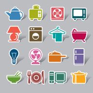 Houseware Color Icon Label