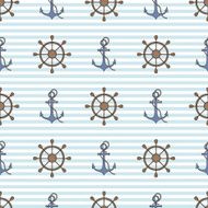 vector pattern with anchor and helm N4