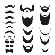 Set of fashion silhouette hipster style vector illustration N4
