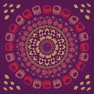 Round abstract pattern Ornamental background N4