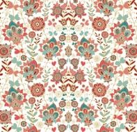Seamless floral vector pattern N14