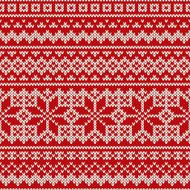 Nordic seamless pattern on the wool knitted texture