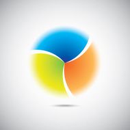 Modern colorful geometrical circle