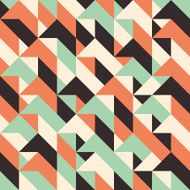 Seamless pattern with rhombuses and triangles