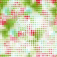 Disco seamless pattern of halftone dots in retro style N3