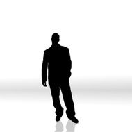 Vector silhouette of a man N234