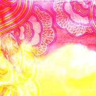 Vector Watercolor Abstract decoration vintage background 10 EPS