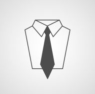 Vector tie and shirt design icon Business flat symbol concept