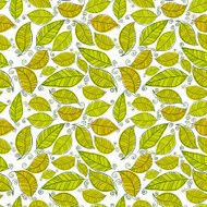 Summer leaves seamless pattern