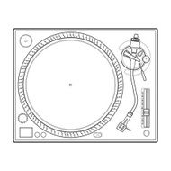 outline vinyl turntable