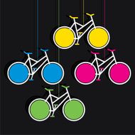 colorful bicycle info-graphics design