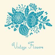 Vintage card with a blossoming branch N9