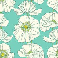 Floral seamless pattern with poppies N6
