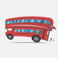 London red bus Double decker bus - vector illustration