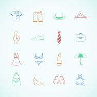 Clothes accessories pictograms N2