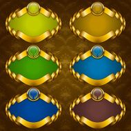 Set of ornate vector frames N6