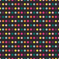 Color dot seamless repeat pattern on dark background N2