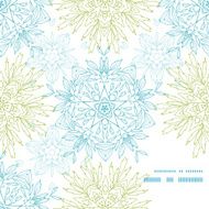 Vector abstract plants mandalas frame corner pattern background