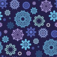 Christmas Snowflakes Pattern Vector seamless texture N5