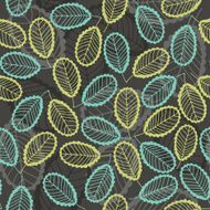 Seamless pattern of abstract leaves Hand-drawn floral background N2