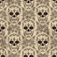 vector pattern with skulls N24