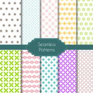 Set of geometric seamless patterns N17
