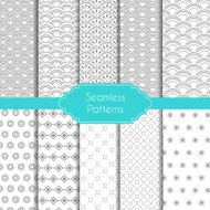Set of geometric seamless patterns N18